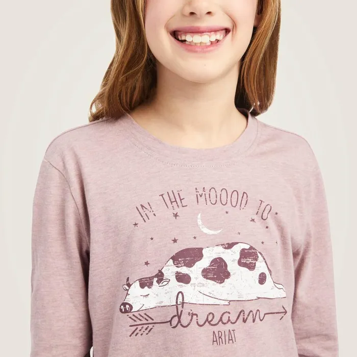 Kids REAL Dreamin Mood Shirt Nostalgia Rose Ariat TShirts and Polos Kids REAL Dreamin Mood Shirt Nostalgia Rose Ariat TShirts and Polos