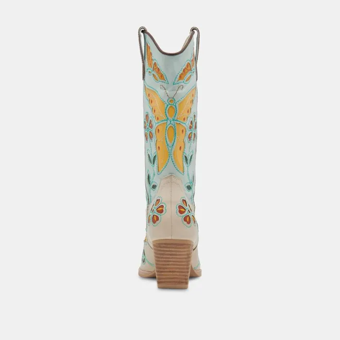 Lelou Boots Ivory Multi Leather Women Dolce Vita Boots and Booties