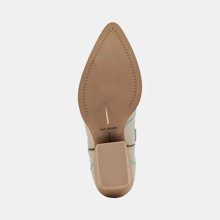 Lelou Boots Ivory Multi Leather Women Dolce Vita Boots and Booties