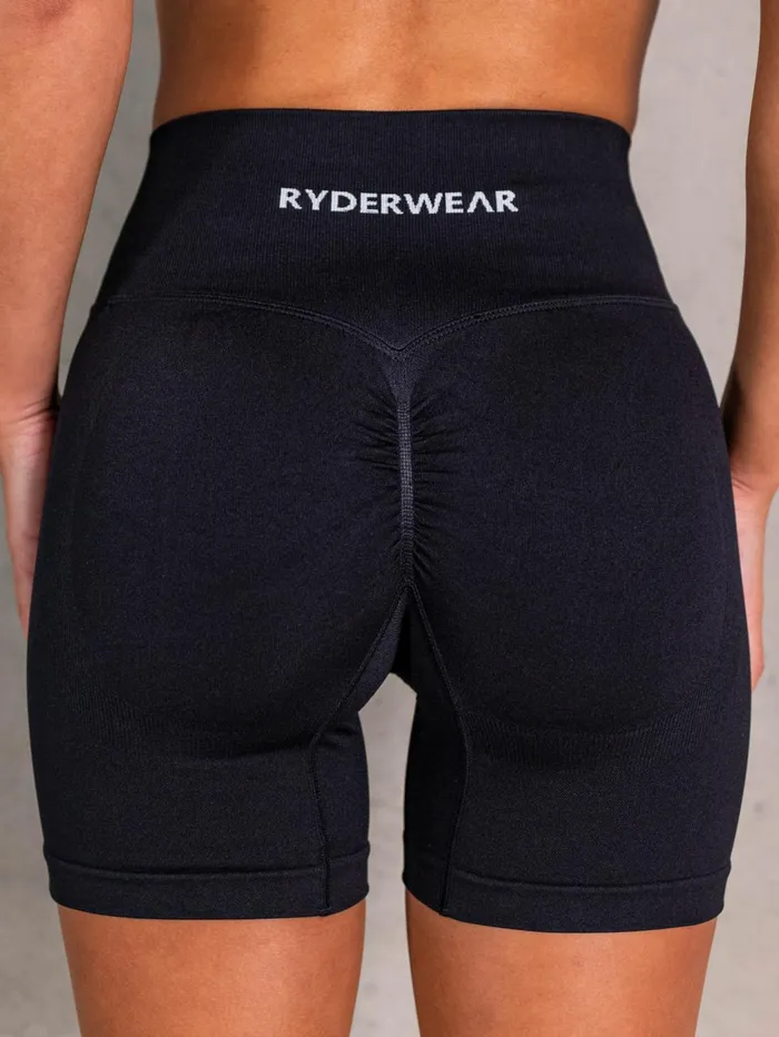 Lift BBL Scrunch Seamless Shorts 8211 Black Women Ryderwear Gym Shorts