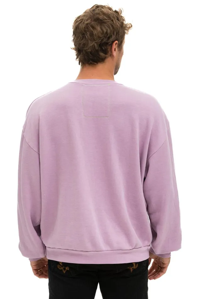 LOGO RELAXED CREW SWEATSHIRT 8211 MAUVE Women Aviator Nation Sweatshirts
