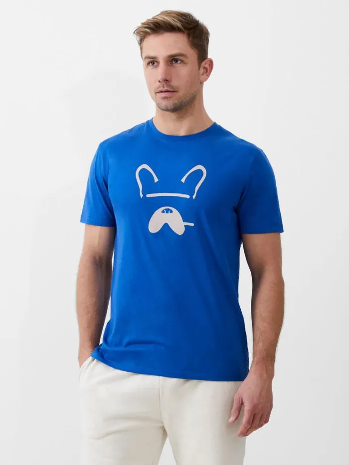 Man French Connection TShirts and Polo Shirts Organic French Bulldog Graphic TShirt True Blue