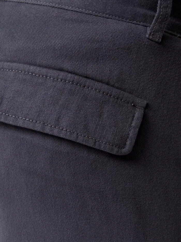 Man French Connection Trousers Smart Cargo Pants Dark Grey