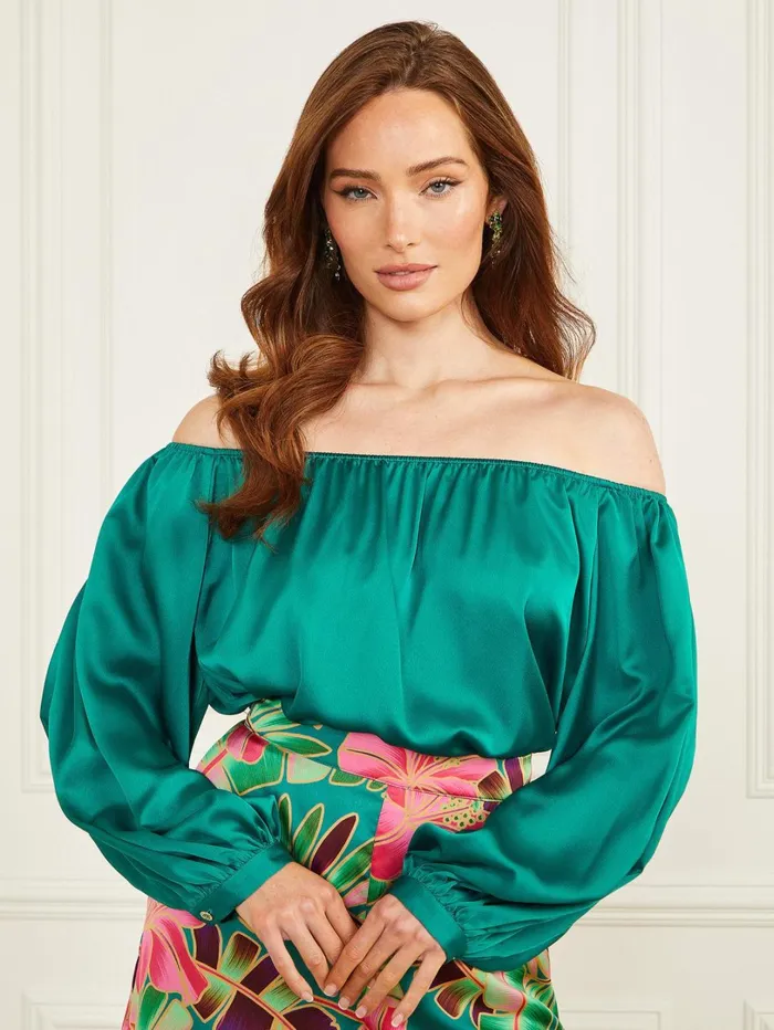 Marciano Blouses Women Candice OffTheShoulder Top Green