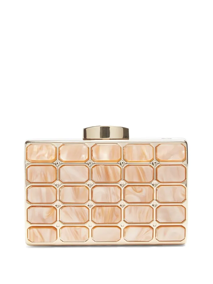 Marciano Handbags Women Emma Lucite Clutch Whitegold