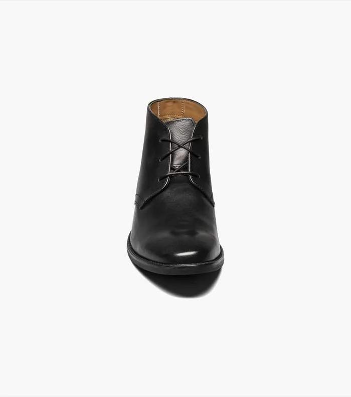 Matera II Plain Toe Chukka Boot Black Tumbled Men Florsheim Dress Shoes