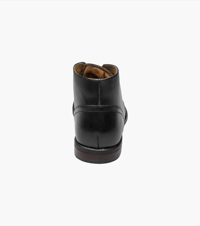 Matera II Plain Toe Chukka Boot Black Tumbled Men Florsheim Dress Shoes