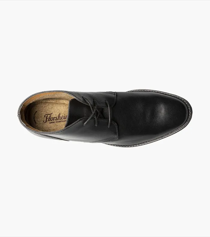 Matera II Plain Toe Chukka Boot Black Tumbled Men Florsheim Dress Shoes