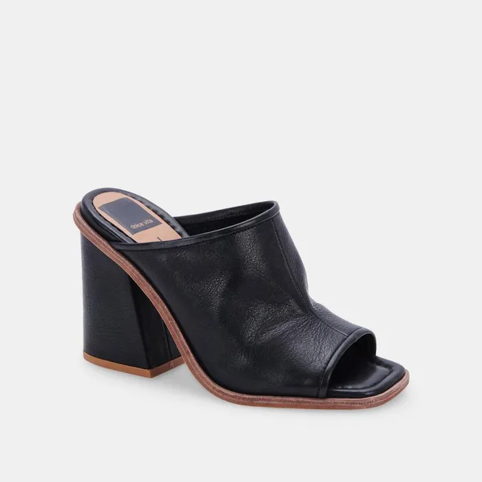Mavise Heels Onyx Leather Women Dolce Vita Heels