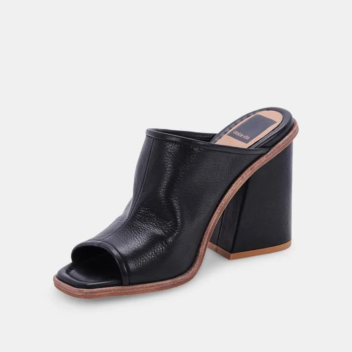 Mavise Heels Onyx Leather Women Dolce Vita Heels