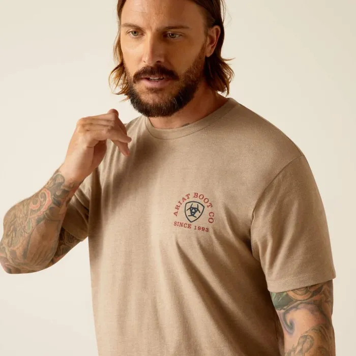 Men Ariat Flying Eagle TShirt Oatmeal Heather Ariat TShirts and Polos Men Ariat Flying Eagle TShirt Oatmeal Heather Ariat TShirts and Polos