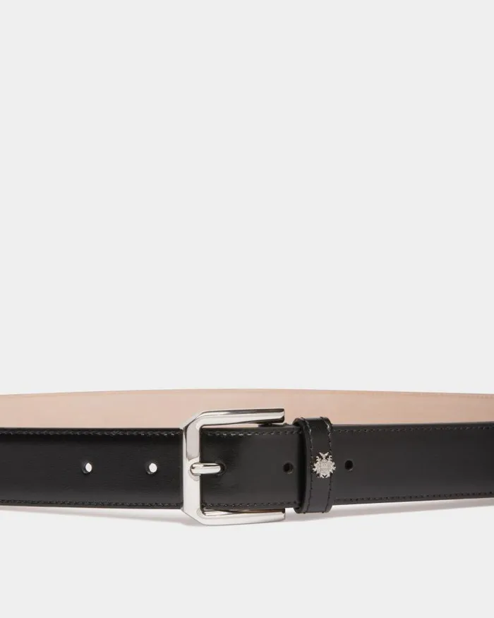 Men Bally Belts Carl 30mm Belt In Black Leather Black Men Bally Belts Carl 30mm Belt In Black Leather Black