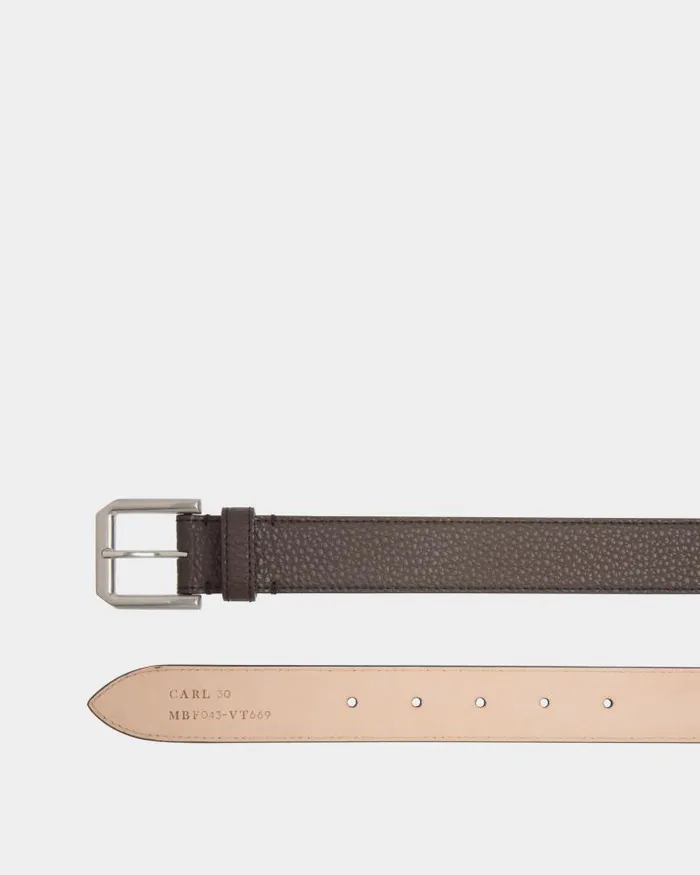 Men Bally Belts Carl 30mm Belt In Brown Leather Brown Men Bally Belts Carl 30mm Belt In Brown Leather Brown