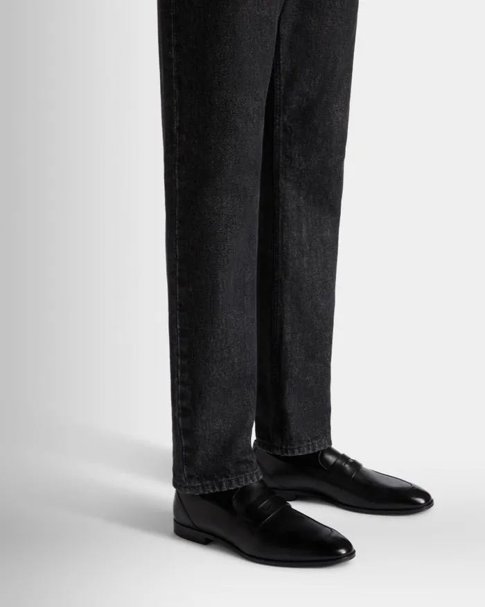 Men Bally Loafers and Moccasins Westminster Loafer In Black Leather Black Men Bally Loafers and Moccasins Westminster Loafer In Black Leather Black