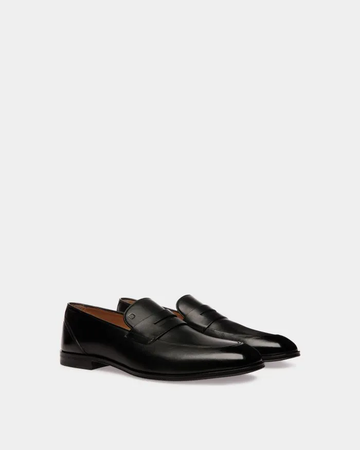 Men Bally Loafers and Moccasins Westminster Loafer In Black Leather Black Men Bally Loafers and Moccasins Westminster Loafer In Black Leather Black