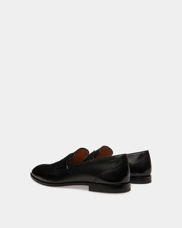 Men Bally Loafers and Moccasins Westminster Loafer In Black Leather Black Men Bally Loafers and Moccasins Westminster Loafer In Black Leather Black
