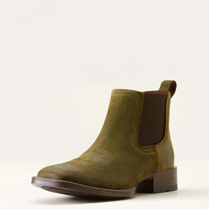 Men Booker Ultra Western Boot Olive Suede Ariat Western Boots