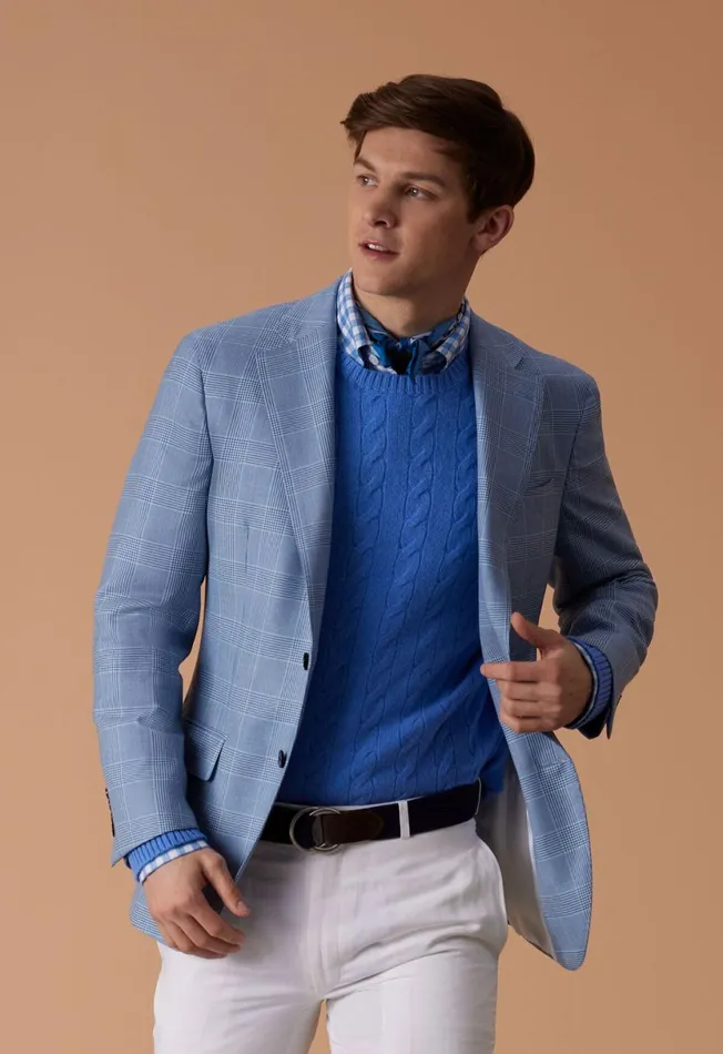 Men Cashmere Glen Plaid Jacket Blue Paul Stuart Sport Jacket and Blazers Men Cashmere Glen Plaid Jacket Blue Paul Stuart Sport Jacket and Blazers