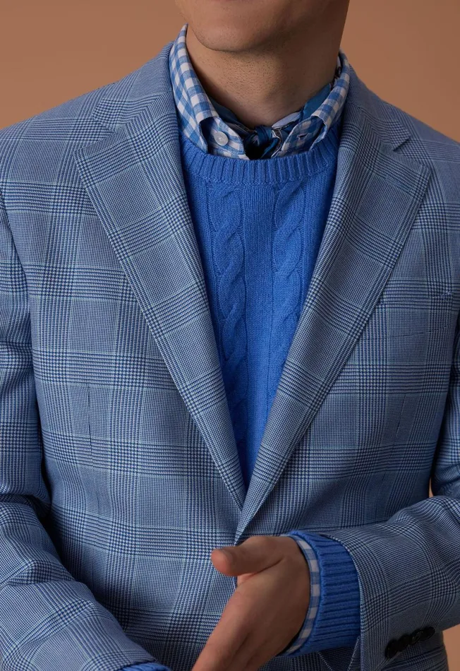 Men Cashmere Glen Plaid Jacket Blue Paul Stuart Sport Jacket and Blazers Men Cashmere Glen Plaid Jacket Blue Paul Stuart Sport Jacket and Blazers