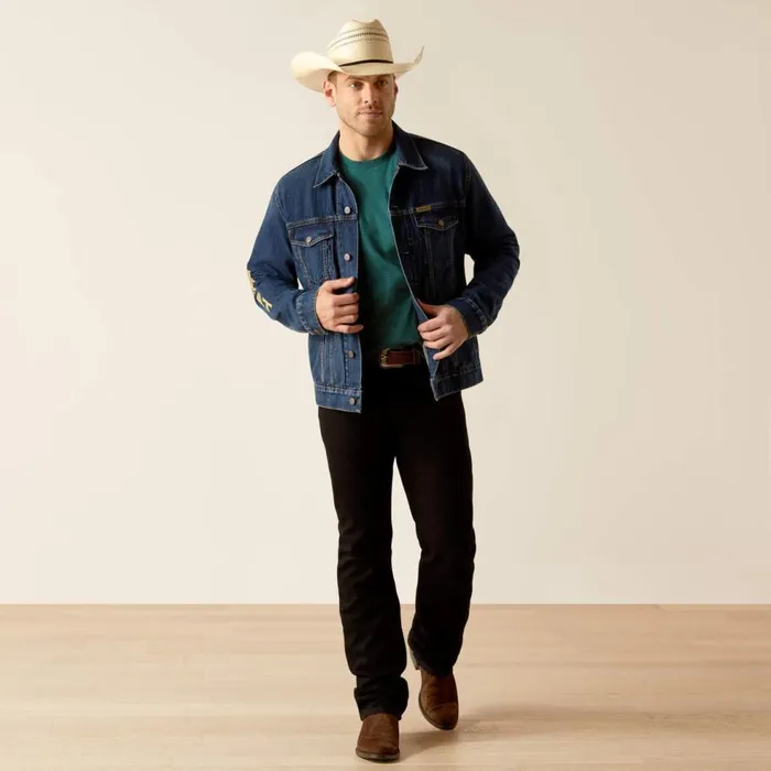Men Denim Team Trucker Jacket Richford Ariat Jackets and Vests
