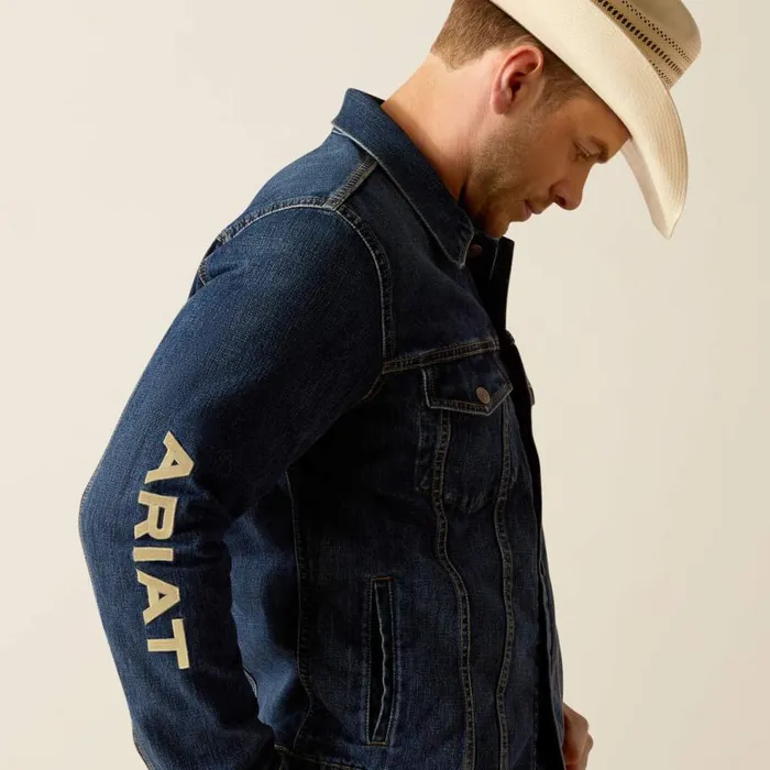 Men Denim Team Trucker Jacket Richford Ariat Jackets and Vests