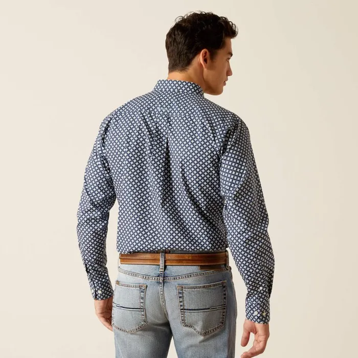 Men Emile Fitted Shirt Mood Indigo Ariat Button Down Shirts Men Emile Fitted Shirt Mood Indigo Ariat Button Down Shirts