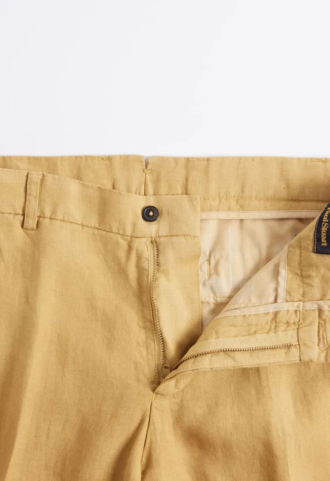 Men Garment Washed Linen Pant Blue Paul Stuart Pants Men Garment Washed Linen Pant Blue Paul Stuart Pants