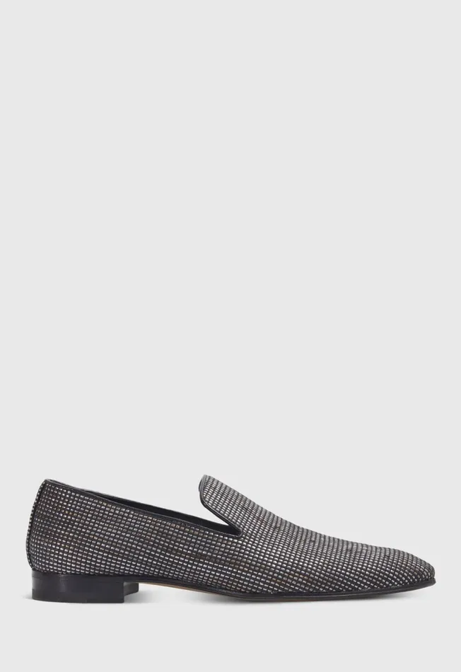 Men Harrier Metallic Formal SlipOn Black Paul Stuart Evening