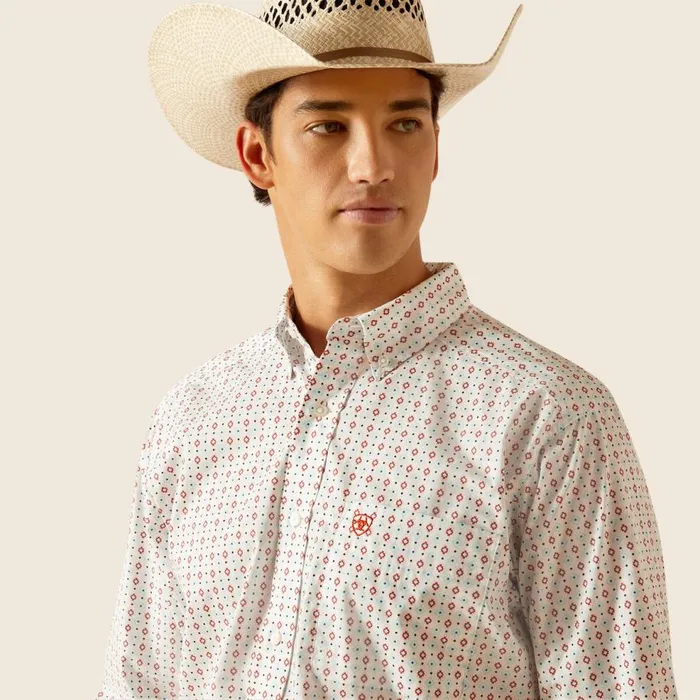 Men Kade Classic Fit Shirt White Ariat Button Down Shirts Men Kade Classic Fit Shirt White Ariat Button Down Shirts