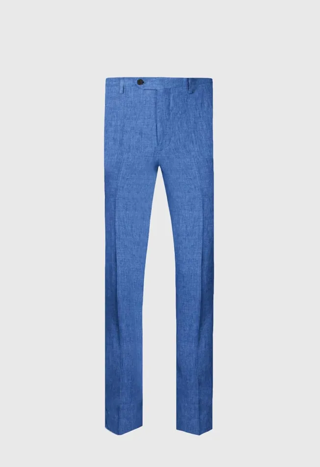 Men Linen Chambray Trouser Denim Paul Stuart Pants