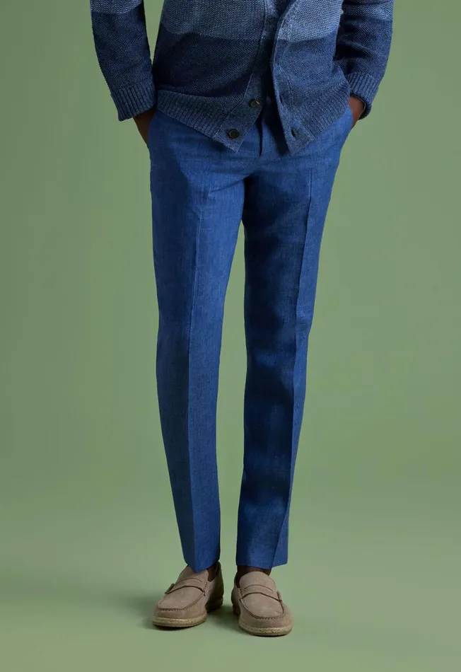 Men Linen Chambray Trouser Denim Paul Stuart Pants Men Linen Chambray Trouser Denim Paul Stuart Pants