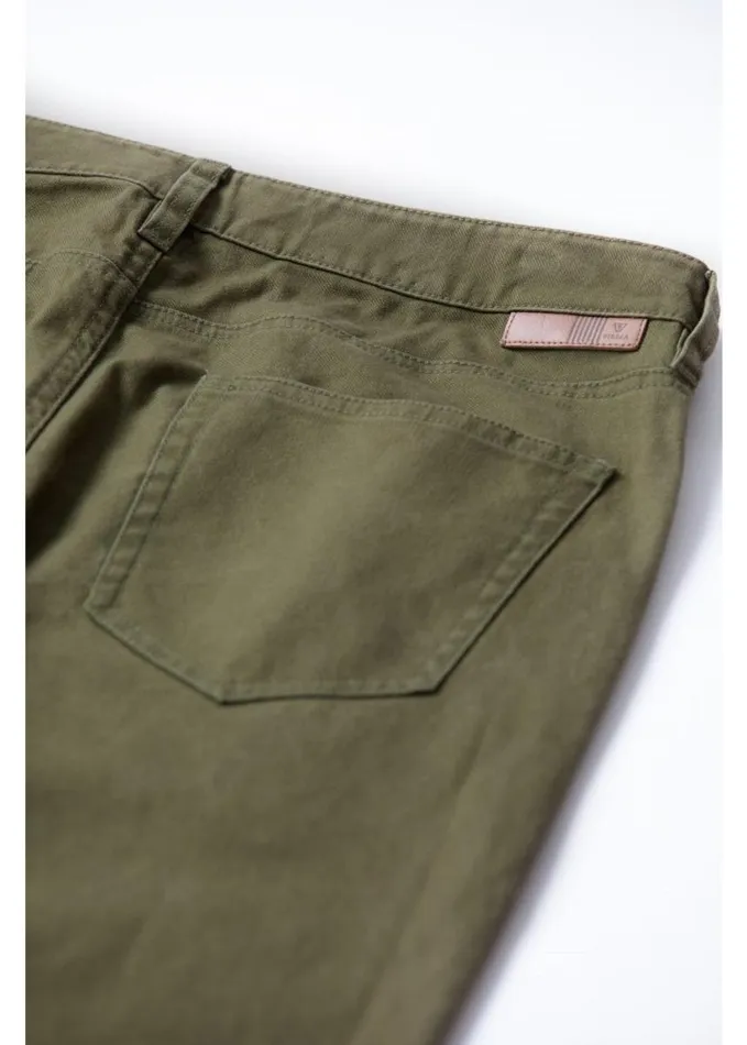 Men Pants and Denim Vissla Border Canvas 5 Pkt Pant Dark Olive