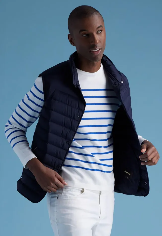 Men Quilted Nylon Vest Navy Paul Stuart Outerwear Men Quilted Nylon Vest Navy Paul Stuart Outerwear
