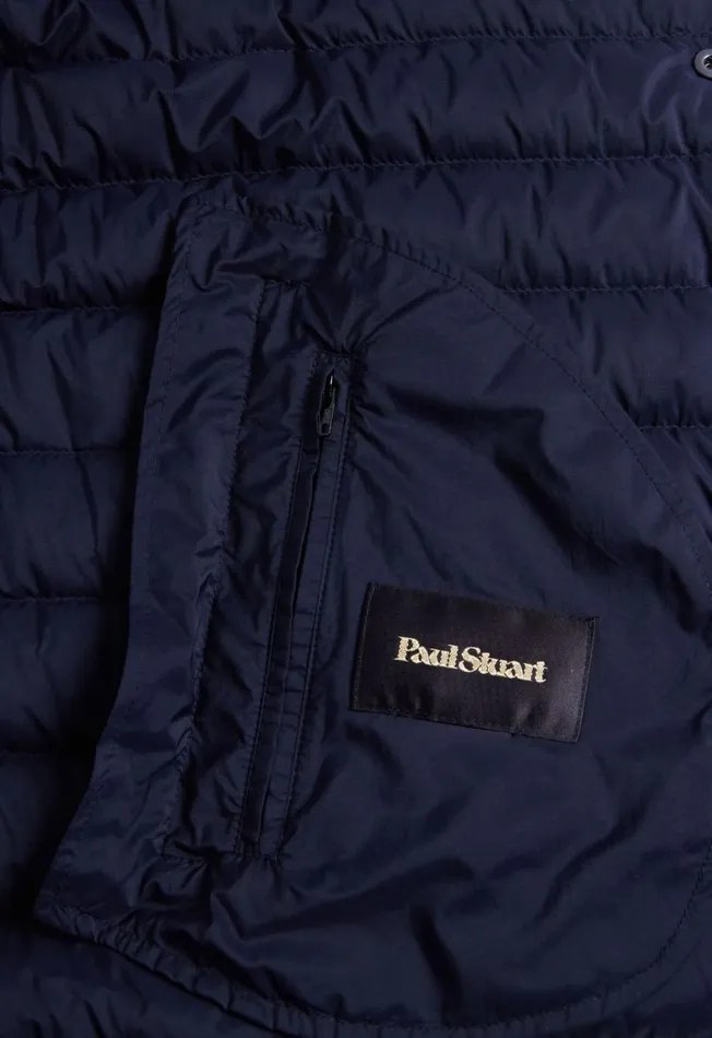 Men Quilted Nylon Vest Navy Paul Stuart Outerwear Men Quilted Nylon Vest Navy Paul Stuart Outerwear