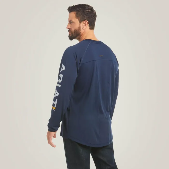 Men Rebar Heat Fighter TShirt Navy Ariat TShirts and Polos Men Rebar Heat Fighter TShirt Navy Ariat TShirts and Polos