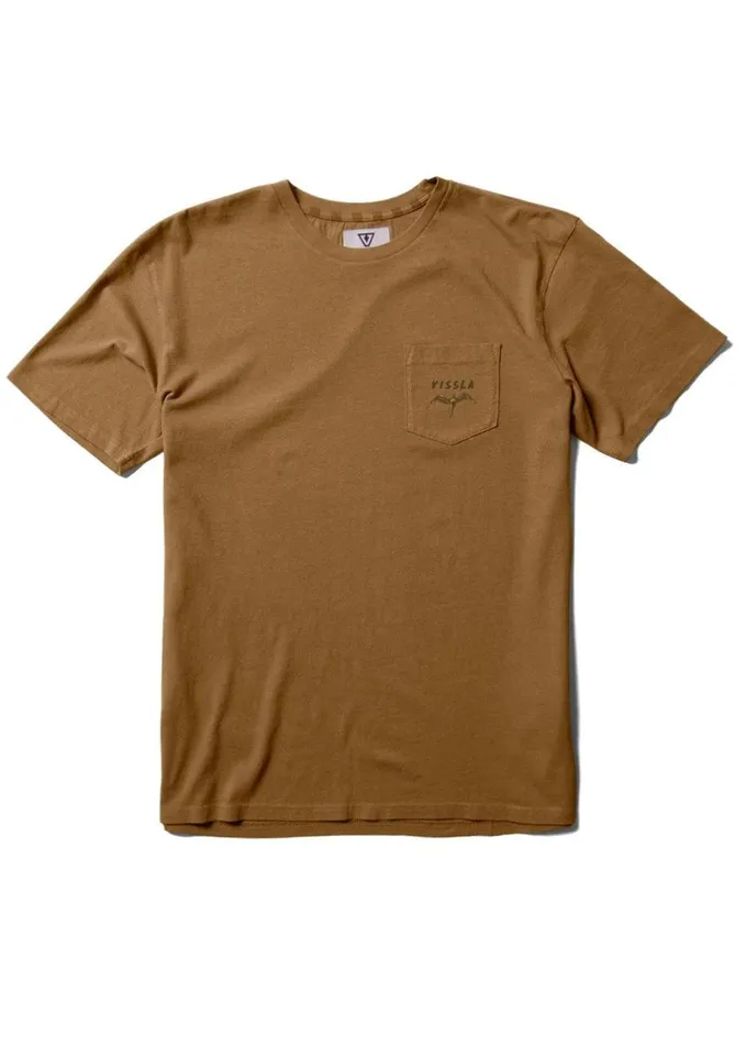 Men Short Sleeves Vissla Lei039D Back Ss Pkt Tee Rubber