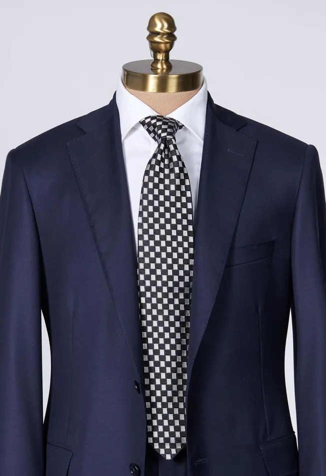 Men Silk Jacquard Parquet Tie Charcoal Paul Stuart Ties Men Silk Jacquard Parquet Tie Charcoal Paul Stuart Ties