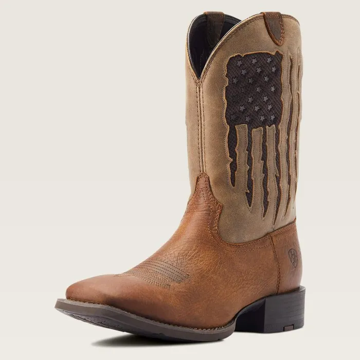 Men Sport My Country VentTEK Western Boot Faithful Brown Ariat Western Boots