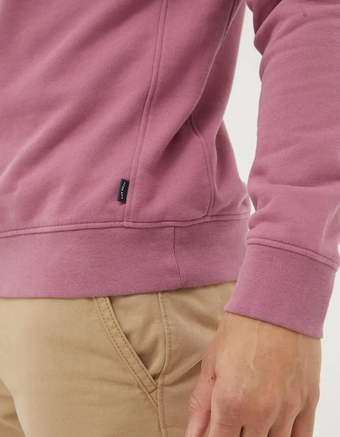 Men Sweatshirts and Hoodies FatFace Fowey Half Neck Sweatshirt Rose Pink