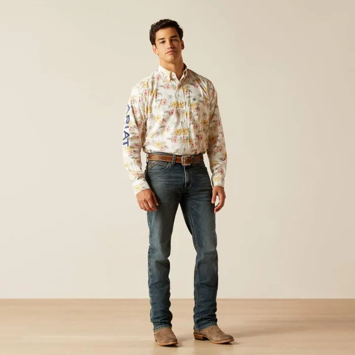 Men Team Charlie Classic Fit Shirt Gardenia Ariat Button Down Shirts Men Team Charlie Classic Fit Shirt Gardenia Ariat Button Down Shirts