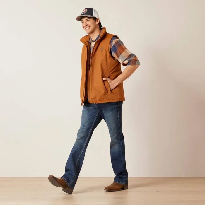 Men Team Logo Insulated Vest Chestnut Ariat Jackets and Vests Men Team Logo Insulated Vest Chestnut Ariat Jackets and Vests