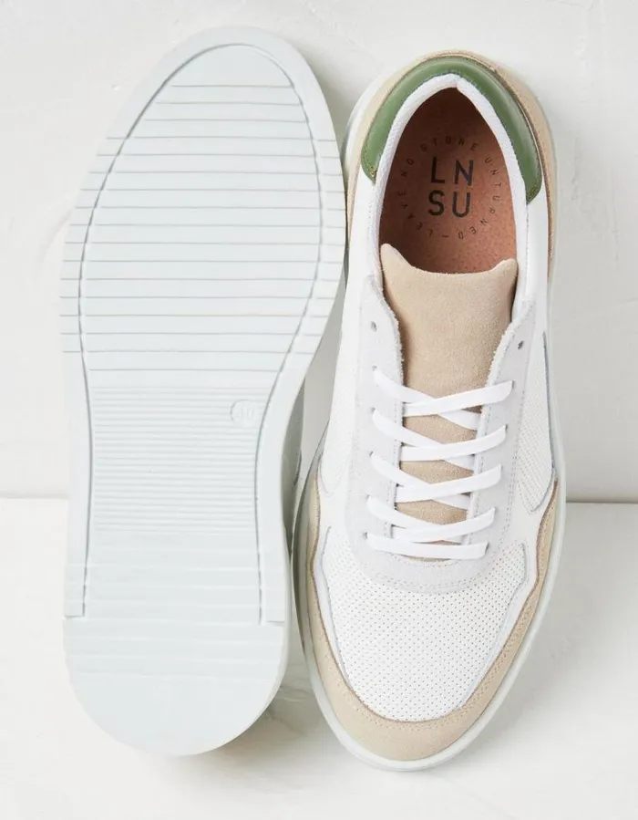 Men Trainers FatFace Axel Skater Trainers White