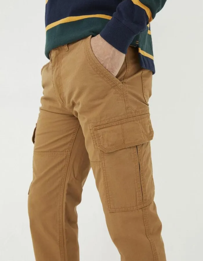 Men Trousers and Chinos FatFace Corby Ripstop Cargo Trousers Tan