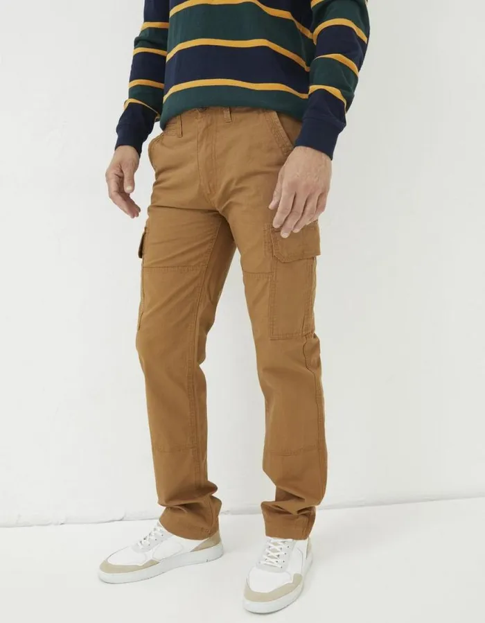 Men Trousers and Chinos FatFace Corby Ripstop Cargo Trousers Tan