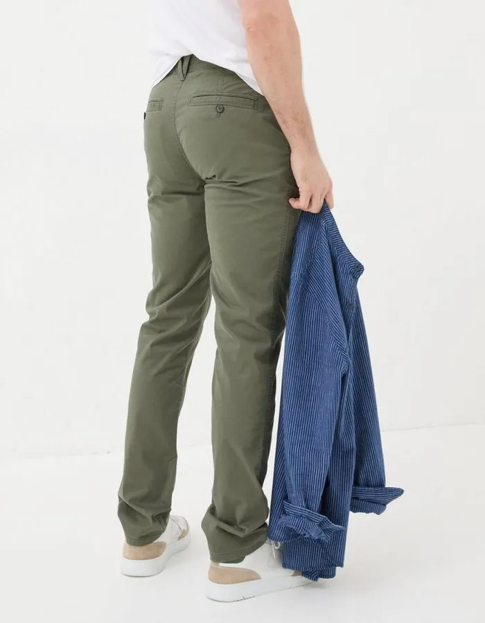 Men Trousers and Chinos FatFace Heyshott Slim Chinos Khaki Green