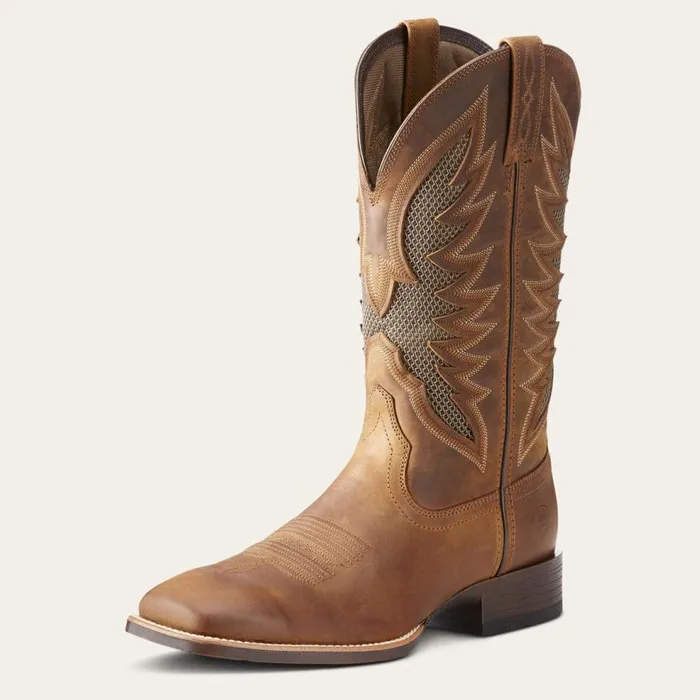 Men VentTEK Ultra Western Boot Distressed Brown Ariat Western Boots