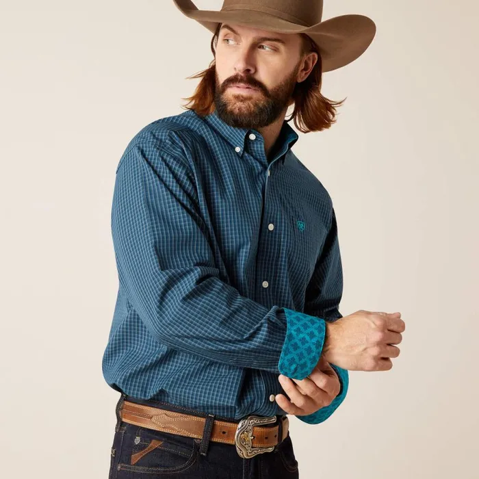 Men Wrinkle Free Greyson Classic Fit Shirt Indochine Blue Ariat Button Down Shirts Men Wrinkle Free Greyson Classic Fit Shirt Indochine Blue Ariat Button Down Shirts