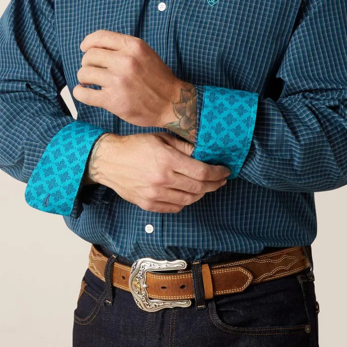 Men Wrinkle Free Greyson Classic Fit Shirt Indochine Blue Ariat Button Down Shirts Men Wrinkle Free Greyson Classic Fit Shirt Indochine Blue Ariat Button Down Shirts