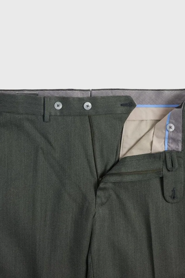 Mens Paul Stuart Pants Wool Soft Cavalry Twill Trouser Dark Green Mens Paul Stuart Pants Wool Soft Cavalry Twill Trouser Dark Green