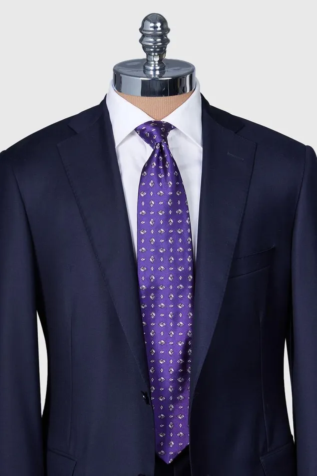 Mens Paul Stuart Ties Woven Silk Diamond Deco Tie Purple Mens Paul Stuart Ties Woven Silk Diamond Deco Tie Purple